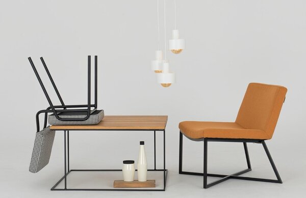 Nordic Design Bílé kovové závěsné světlo Mayen 3