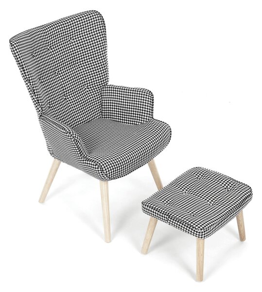 Relaxační křeslo ušák s podnožkou LYRO - pepito látka