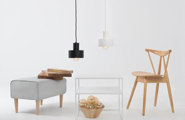Nordic Design Bílé kovové závěsné světlo Mayen 15 cm