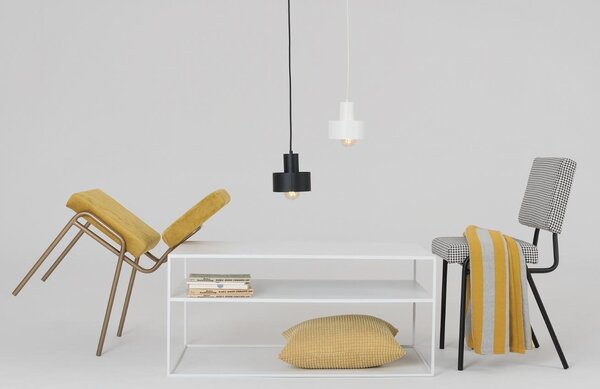 Nordic Design Bílé kovové závěsné světlo Mayen 15 cm