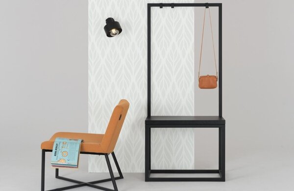 Nordic Design Černé kovové nástěnné světlo Mayen 23 cm