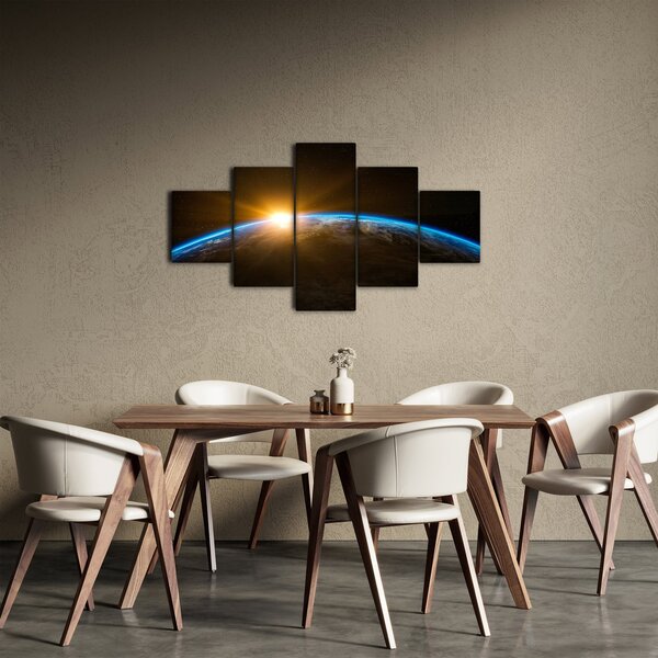 Obraz planety země z vesmíru (125x70 cm)