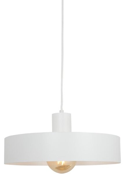 Nordic Design Bílé kovové závěsné světlo Mayen 35 cm