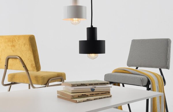 Nordic Design Bílé kovové závěsné světlo Mayen 15 cm