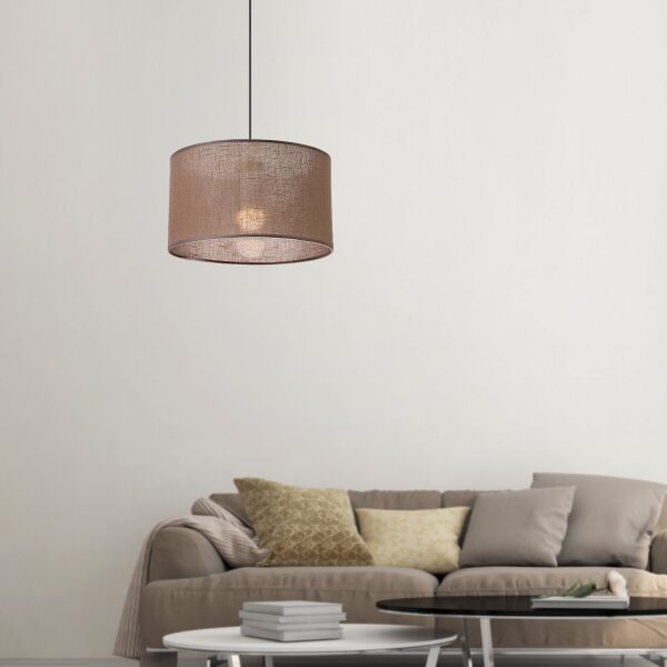 Brilagi - LED Lustr na lanku ANTHONY 1xE27/60W/230V dub/hnědá