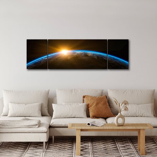 Obraz planety země z vesmíru (170x50 cm)