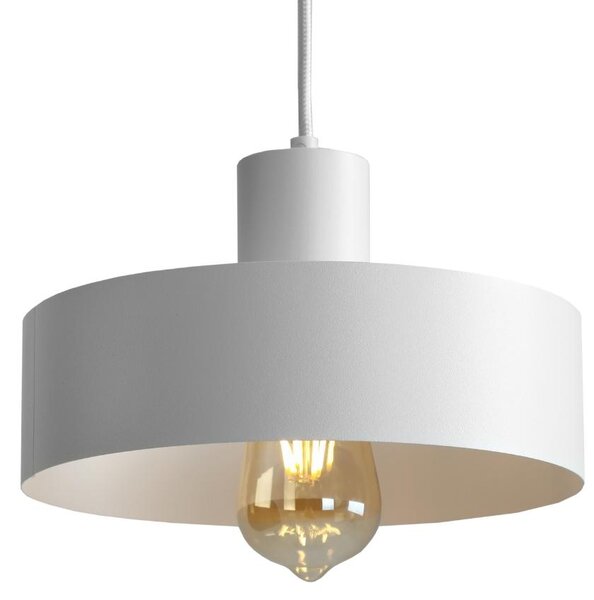 Nordic Design Bílé kovové závěsné světlo Mayen 25 cm