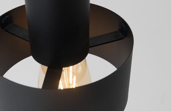 Nordic Design Černé kovové závěsné světlo Mayen 15 cm