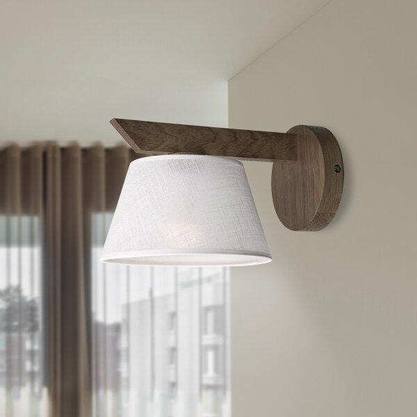 Brilagi - LED Nástěnné svítidlo ANTHONY 1xE14/40W/230V dub ořech/bílá