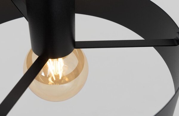 Nordic Design Černé kovové závěsné světlo Mayen 35 cm