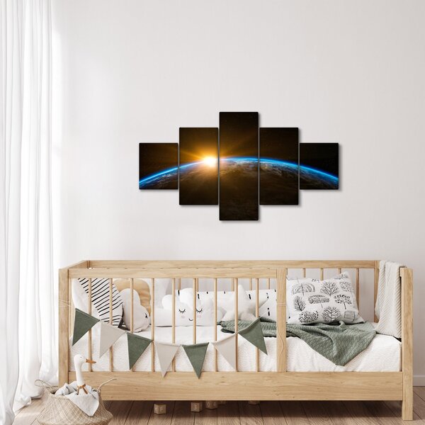 Obraz planety země z vesmíru (125x70 cm)