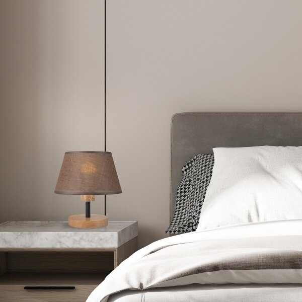 Brilagi - LED Stolní lampa ANTHONY 1xE14/40W/230V dub/hnědá