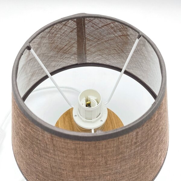 Brilagi - LED Stolní lampa ANTHONY 1xE14/40W/230V dub/hnědá