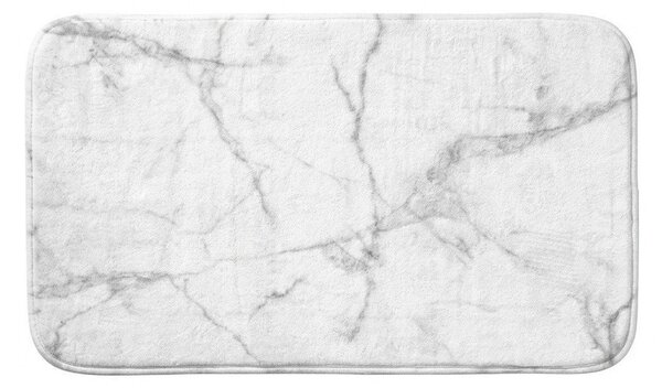 Bílá/šedá textilní koupelnová předložka 45x75 cm Marbre – douceur d'intérieur
