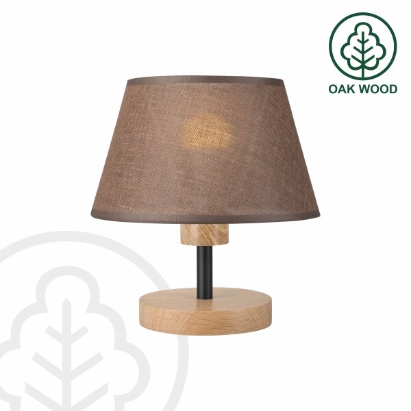 Brilagi - LED Stolní lampa ANTHONY 1xE14/40W/230V dub/hnědá