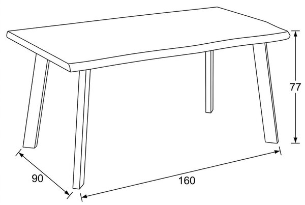 Vikio Jídelní stůl 160x90 cm MDF divoký dub AJS173D