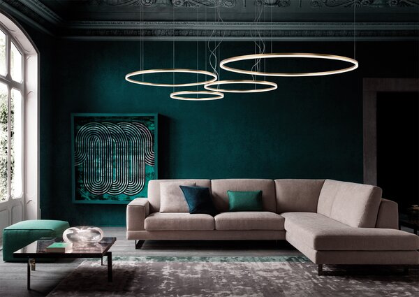 Redo Závěsné LED svítidlo ORBIT ø 120 cm, 3000K Barva: Bílá, Stmívání, řízení: TRIAC