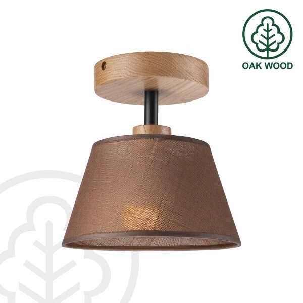 Brilagi - LED Přisazený lustr ANTHONY 1xE14/60W/230V dub/hnědá