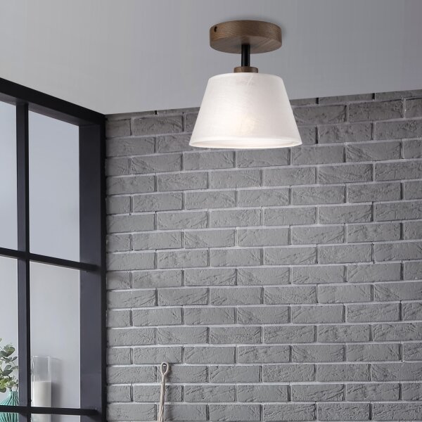 Brilagi - LED Přisazený lustr ANTHONY 1xE14/60W/230V dub ořech/bílá