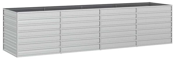 Zahradní vyvýšený záhon 320x80x77 cm pozinkovaná ocel stříbrný 316890