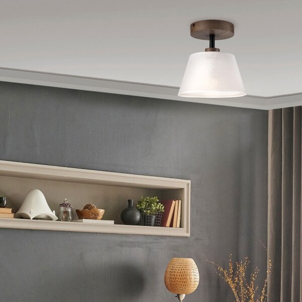 Brilagi - LED Přisazený lustr ANTHONY 1xE14/60W/230V dub ořech/bílá