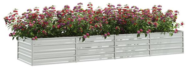Zahradní vyvýšený záhon 320x80x45 cm pozinkovaná ocel stříbrný 316892