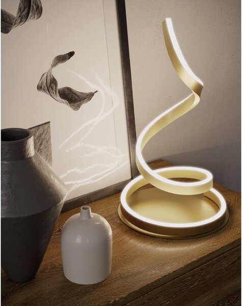 Redo Stolní LED lampa SCROLL v: 46cm, 19W Barva: Černá