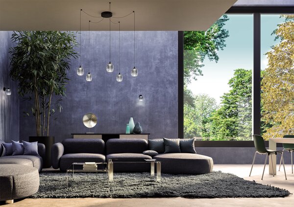 Redo Závěsné LED svítidlo KHADI, 5x ø120mm, 26W