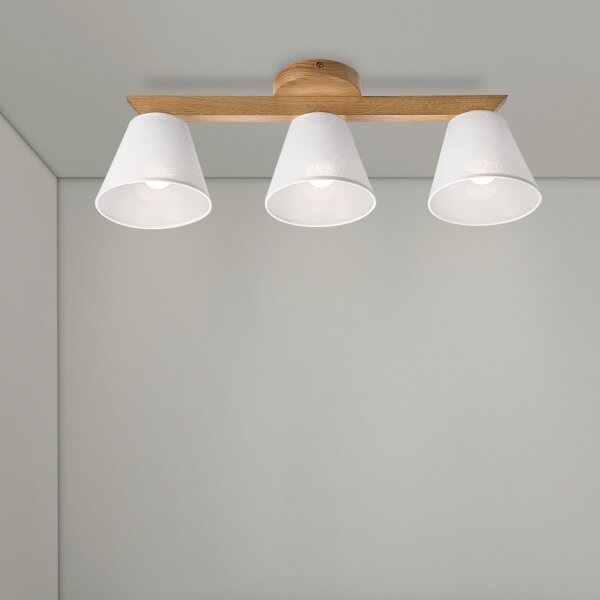 Brilagi - LED Přisazený lustr ANTHONY 3xE14/40W/230V dub/bílá