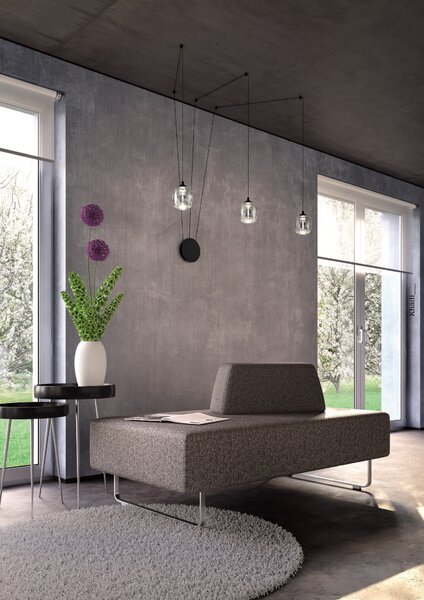 Redo Nástěnné / závěsné LED svítidlo KHADI, 3 stínidla, 16,5W
