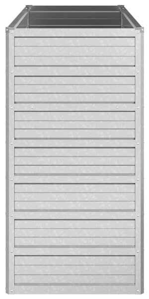 Zahradní vyvýšený záhon 100x40x77 cm pozinkovaná ocel stříbrný 316896
