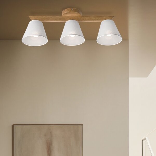 Brilagi - LED Přisazený lustr ANTHONY 3xE14/40W/230V dub/bílá