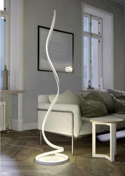 Redo Stojací LED lampa SCROLL v: 170cm, 30W Barva: Bronzová