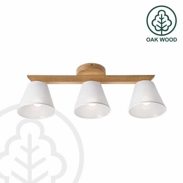 Brilagi - LED Přisazený lustr ANTHONY 3xE14/40W/230V dub/bílá