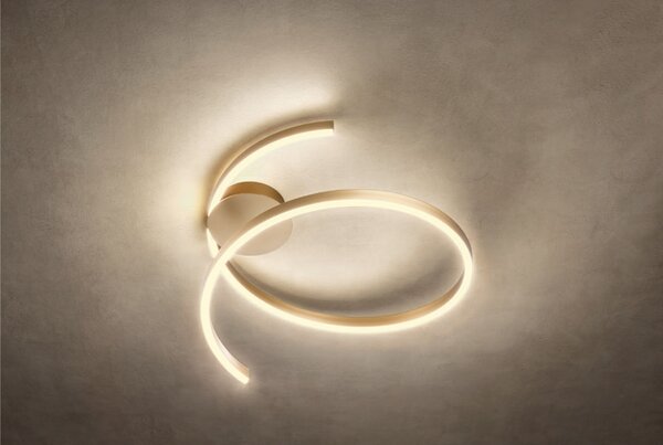 Redo Stropní LED svítidlo SCROLL ø 600mm, 38W Barva: Bronzová