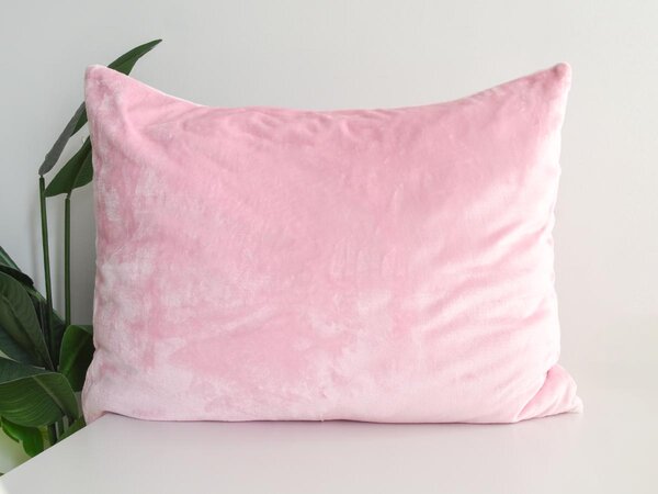XPOSE® Mikroplyšový povlak na polštář - růžový 40x60 cm