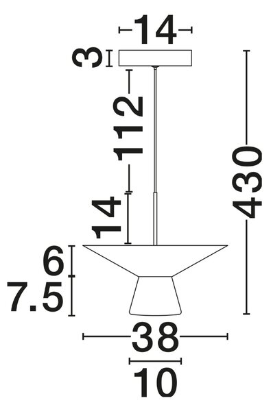 Nova Luce Světle béžové závěsné LED světlo Baris 38 cm