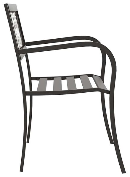 Zahradní lavice 125 cm ocel černá 317133