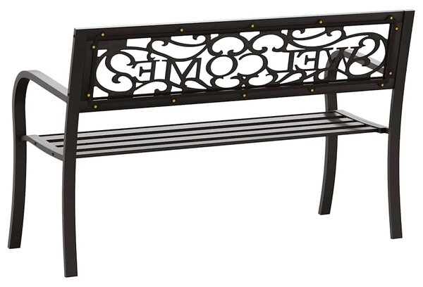 Zahradní lavice 125 cm ocel černá 317133