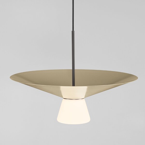 Nova Luce Světle béžové závěsné LED světlo Baris 38 cm