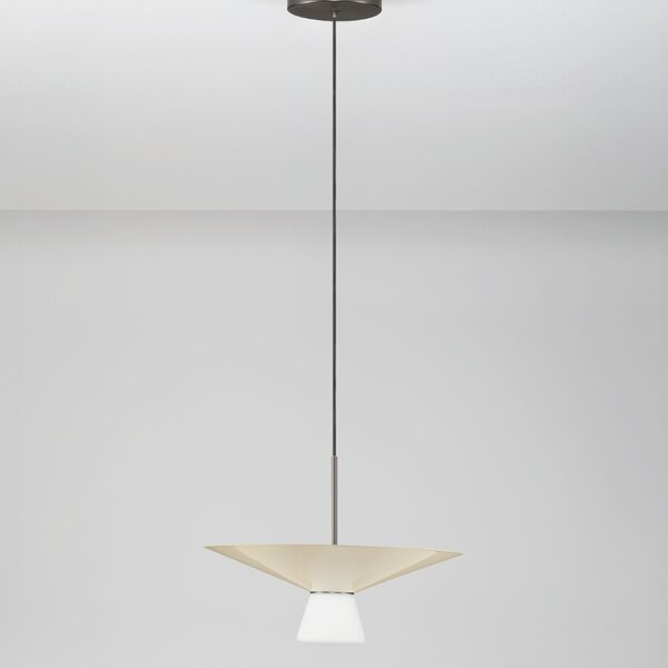 Nova Luce Světle béžové závěsné LED světlo Baris 38 cm