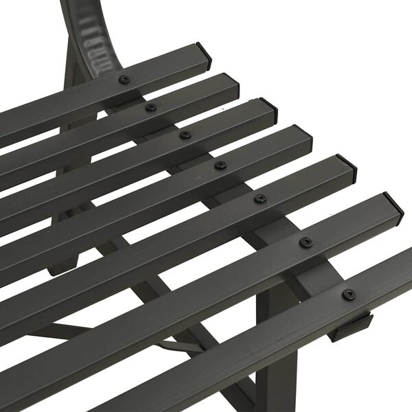Zahradní lavička 110 cm ocel černá 317135
