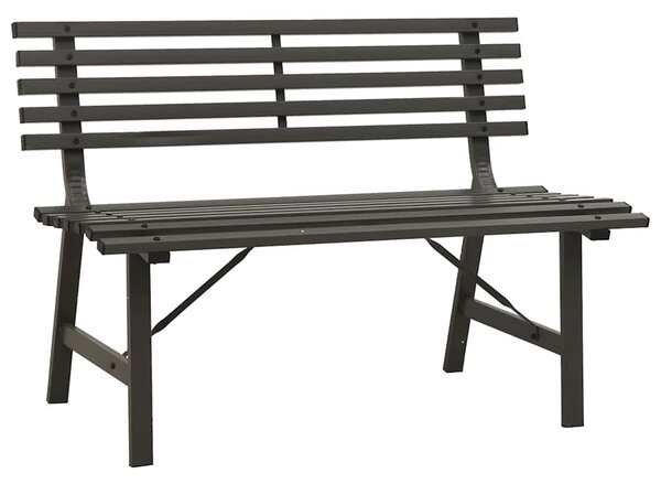 Zahradní lavička 110 cm ocel černá 317135