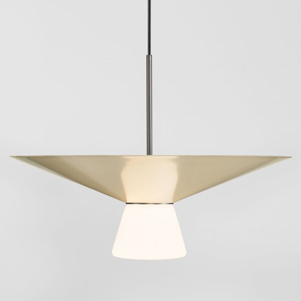 Nova Luce Světle béžové závěsné LED světlo Baris 38 cm