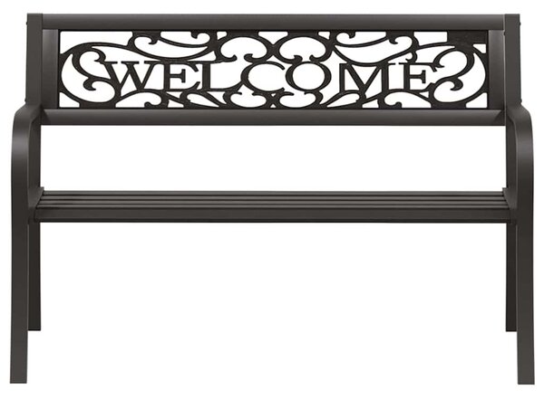 Zahradní lavice 125 cm ocel černá 317133