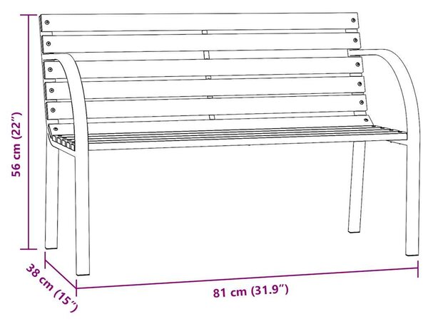 Dětská zahradní lavička 81 cm čínská jedle 317119