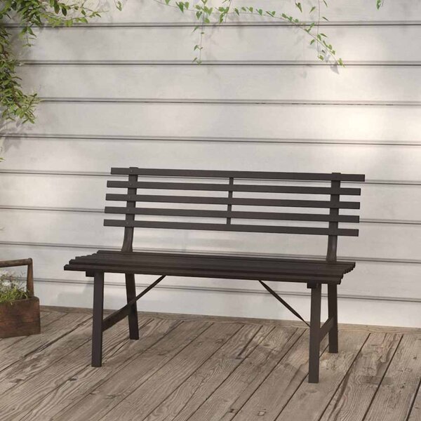 Zahradní lavička 110 cm ocel černá 317135