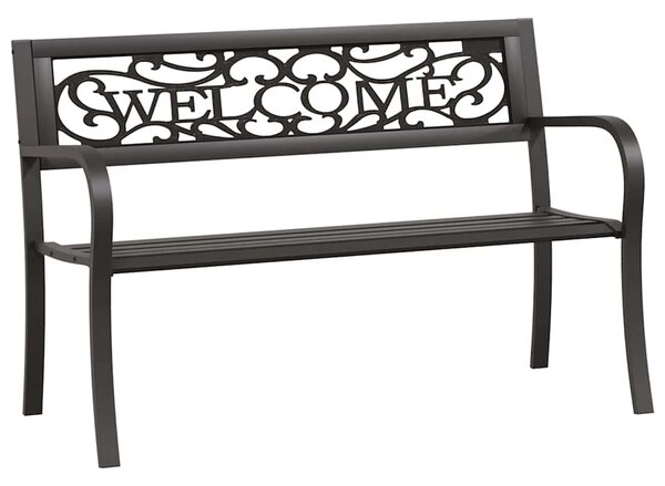 Zahradní lavice 125 cm ocel černá 317133