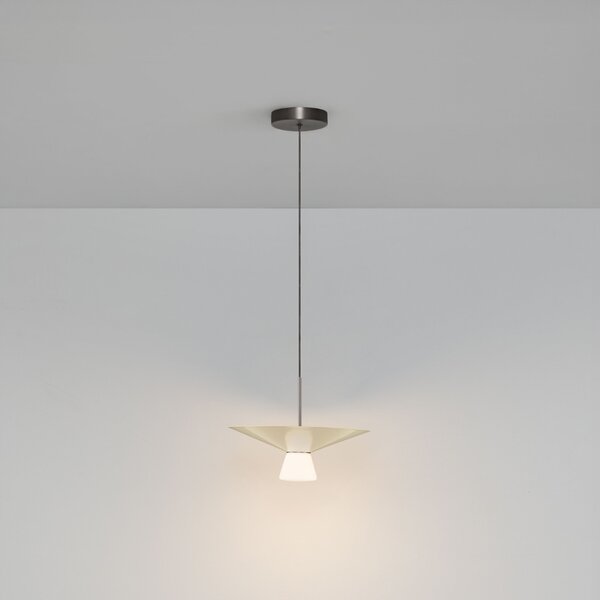 Nova Luce Světle béžové závěsné LED světlo Baris 38 cm