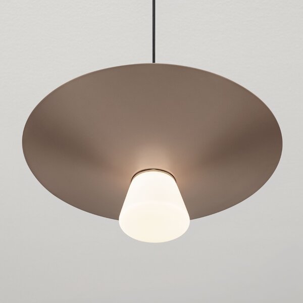Nova Luce Světle hnědé závěsné LED světlo Baris 38 cm